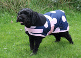 END OF LINE OFFER WAS £25 NOW £15. S, XL, XXL, 3XL LEFT. Pink Spotty Dog Coat