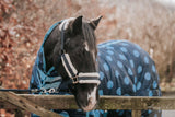 Navy Sparkly Fleece Lined Headcollar and Leadrope Set