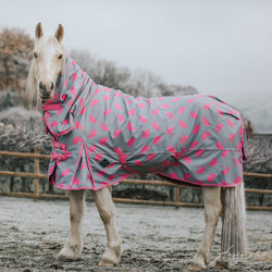 200g Pink Umbrellas Combo Turnout Rug