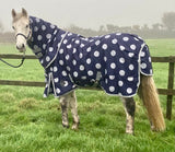 50g Navy and Grey Spotty Turnout Rug