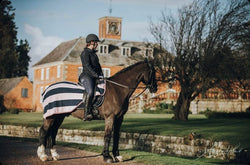 Pink and Navy Stripe Fleece Exercise Sheet
