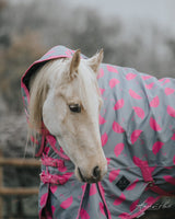 200g Pink Umbrellas Combo Turnout Rug