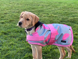 Pink Umbrellas Waterproof Dog Coat