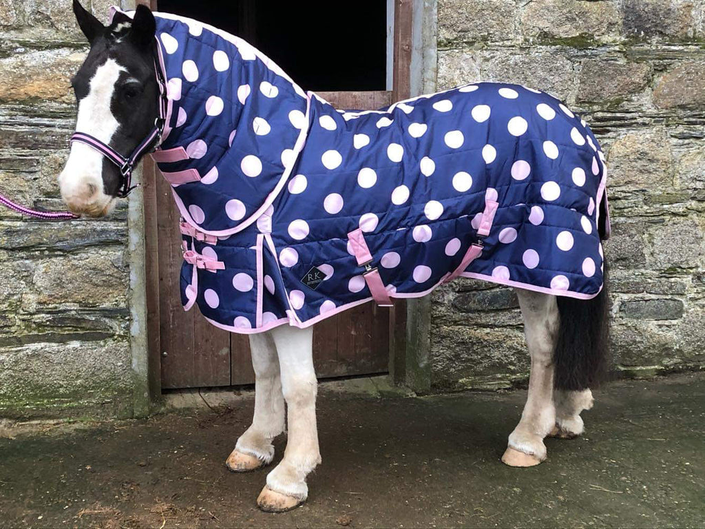 Pink Stable Rug Pink Spotty 200g Stable Rug – Rachael Kelly Equestrian Accessories